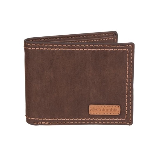 Columbia RFID Men's Wallets Brown | 956-GSFYZX