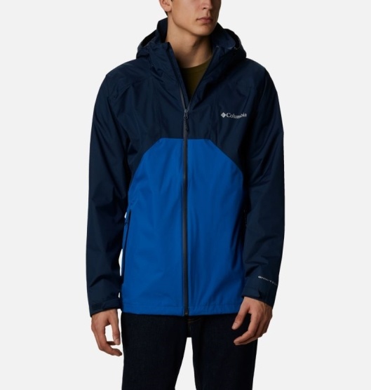 Columbia Rain Scape Men's Rain Jacket Navy | 781-FSLQTR