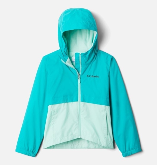 Columbia Rain-Zilla Kids' Rain Jacket Blue Green | 104-WOFXTR