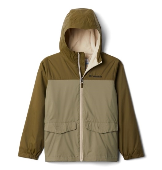 Columbia Rain-Zilla Kids' Rain Jacket Olive Green | 856-JSQXTD