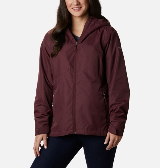 Columbia Rainie Falls Women's Rain Jacket Red | 247-VQGLPZ