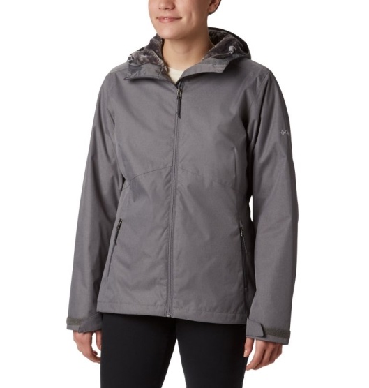 Columbia Rainie Falls Women's Rain Jacket Grey | 417-HOFANB