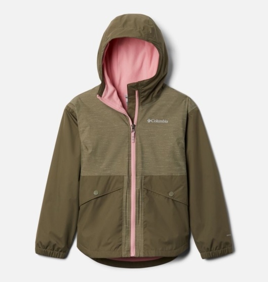 Columbia Rainy Trails Kids' Fleece Jacket Green | 036-WOCRPG