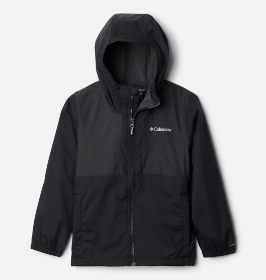 Columbia Rainy Trails Kids' Fleece Jacket Black | 189-JVRAPF