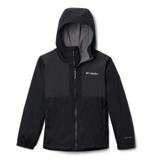 Columbia Rainy Trails Kids' Fleece Jacket Black | 472-ZUASEF