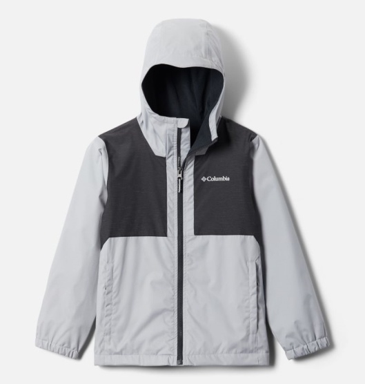 Columbia Rainy Trails Kids' Fleece Jacket Grey Black | 539-VUIKLN