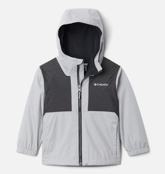 Columbia Rainy Trails Kids' Fleece Jacket Grey Black | 638-UWDBCH