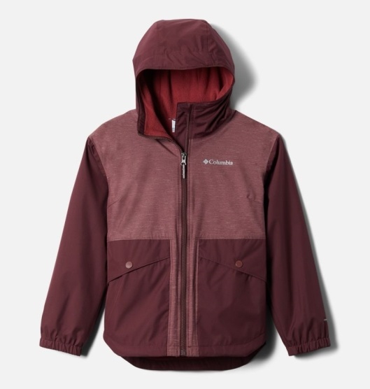 Columbia Rainy Trails Kids' Fleece Jacket Red | 852-UWQSMP