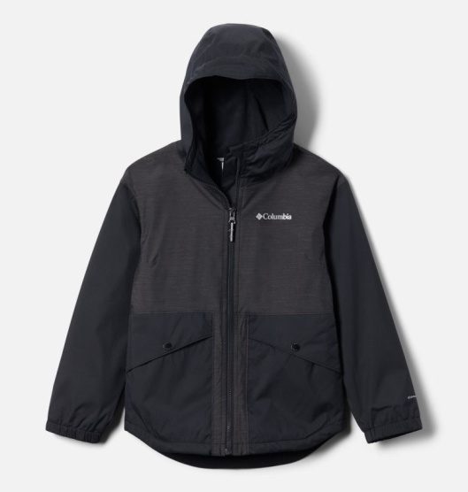 Columbia Rainy Trails Kids' Fleece Jacket Black | 927-FTDAKI