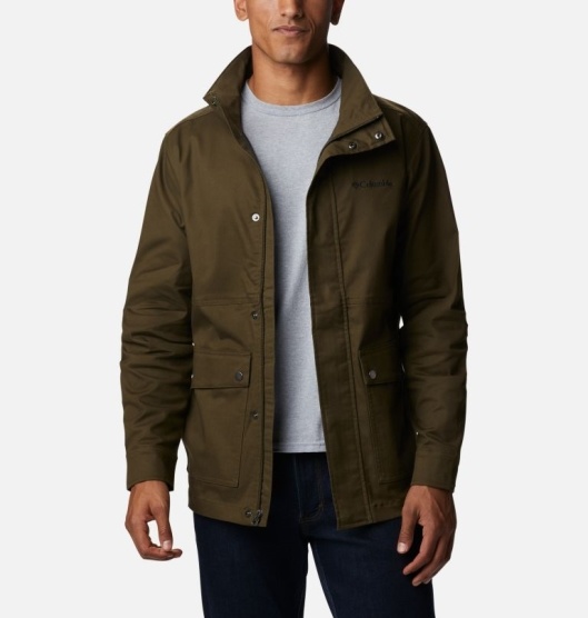 Columbia Ranch Men's Softshell Jacket Olive Green | 287-PYSNDT