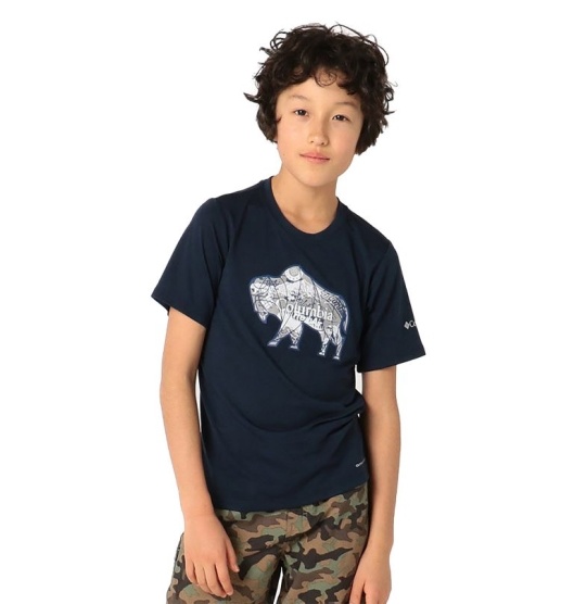 Columbia Ranco Lake Kids' T-Shirt Navy | 350-PDNOIK