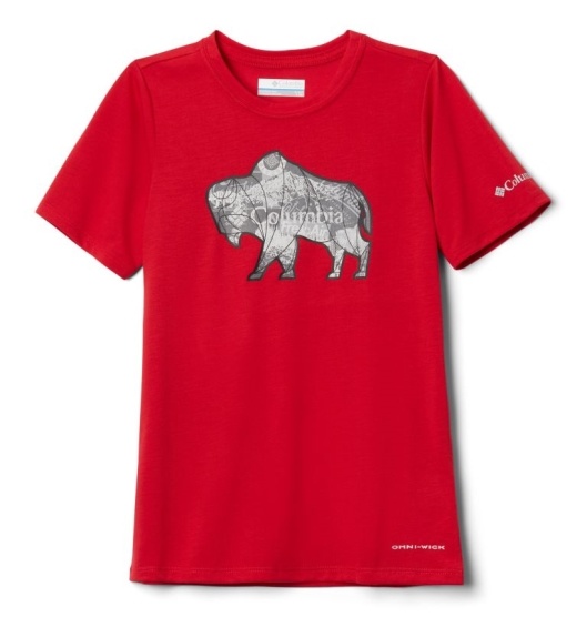 Columbia Ranco Lake Kids' T-Shirt Red | 016-TZAEVF