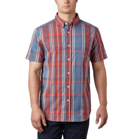 Columbia Rapid Rivers II Men's Shirts Red | 081-PNUTSM