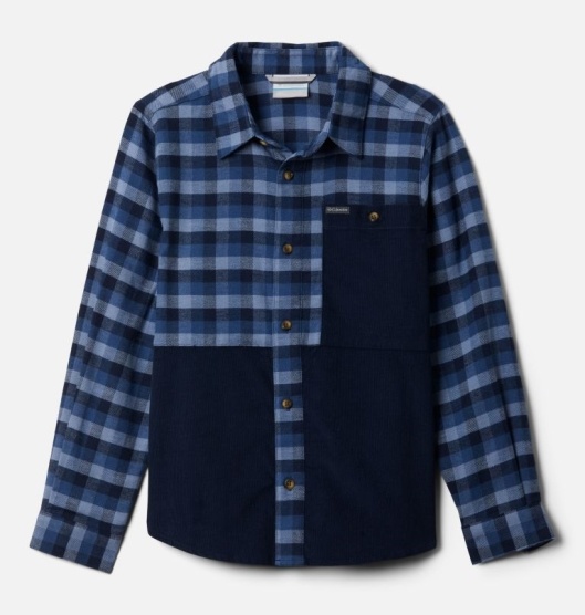 Columbia Rockfall Kids' Shirts Blue Navy | 954-AORQVJ