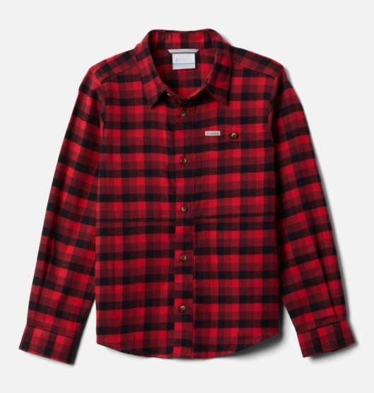 Columbia Rockfall Kids' Shirts Red | 362-OIVKRQ