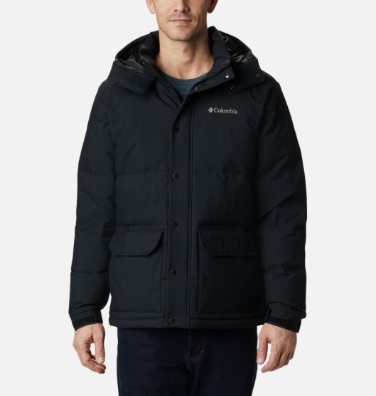 Columbia Rockfall Men's Down Jacket Black | 283-ITAXGV