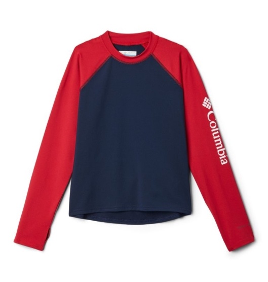 Columbia Sandy Shores Kids' Shirts Navy Red | 947-LPAHWJ