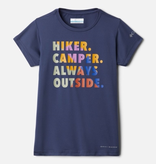 Columbia Sasse Ridge Kids' T-Shirt Blue | 580-OJYXKR