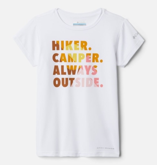 Columbia Sasse Ridge Kids' T-Shirt White | 143-LUFMAC