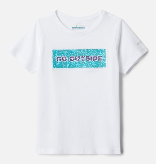 Columbia Shannon Falls Kids' T-Shirt White | 987-BALTGJ