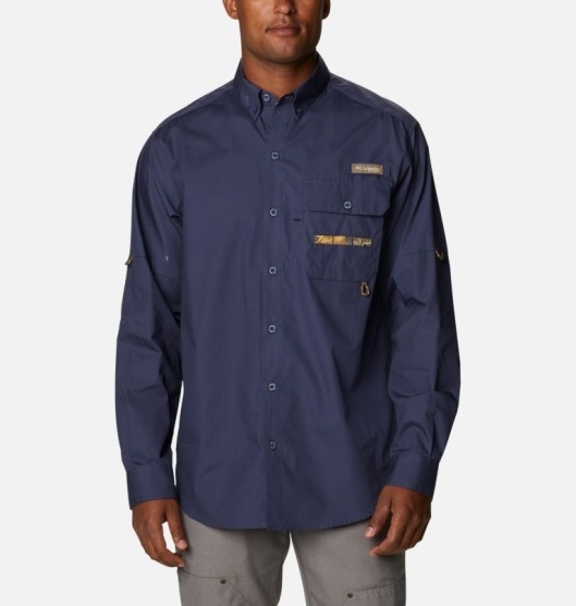 Columbia Sharptail Men's Shirts Blue | 507-EMBRZN