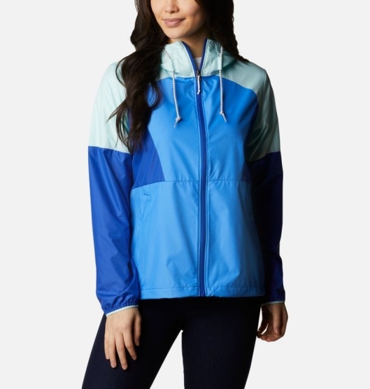 Columbia Side Hill Women's Windbreaker Blue | 653-HLDGKF