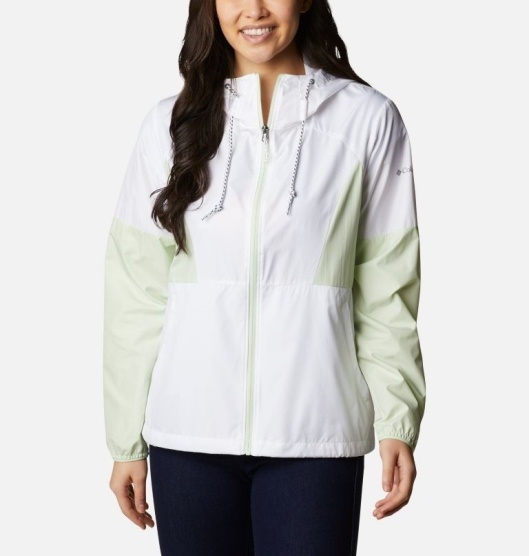 Columbia Side Hill Women's Windbreaker White Light Yellow | 780-TYWHEO