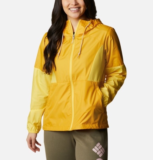 Columbia Side Hill Women's Windbreaker Yellow | 681-LEBHFV