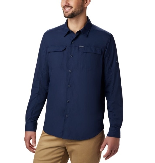 Columbia Silver Ridge II Men's Shirts Navy | 796-TWGPDC