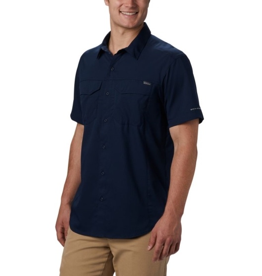 Columbia Silver Ridge Lite Men's Shirts Navy | 019-KFYNCQ