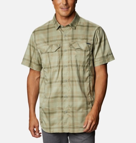 Columbia Silver Ridge Lite Plaid Men's Shirts Green | 483-MZDCNO