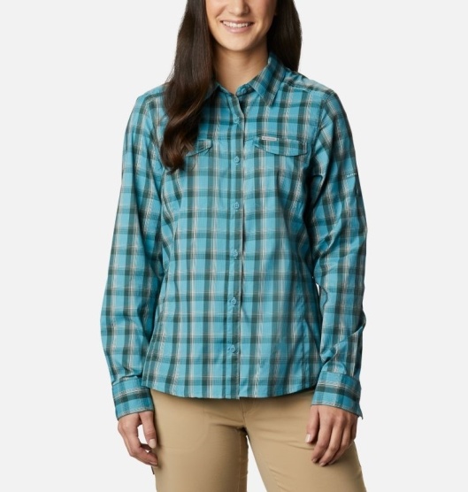 Columbia Silver Ridge Women's Shirts Blue | 057-WLAXJH