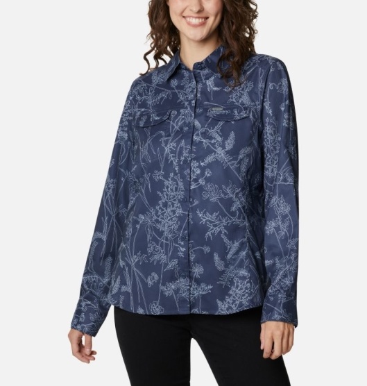 Columbia Silver Ridge Women's Shirts Blue | 251-KDFIRV