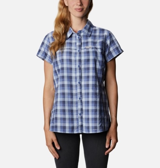 Columbia Silver Ridge Women's Shirts Blue | 345-WBRSNA