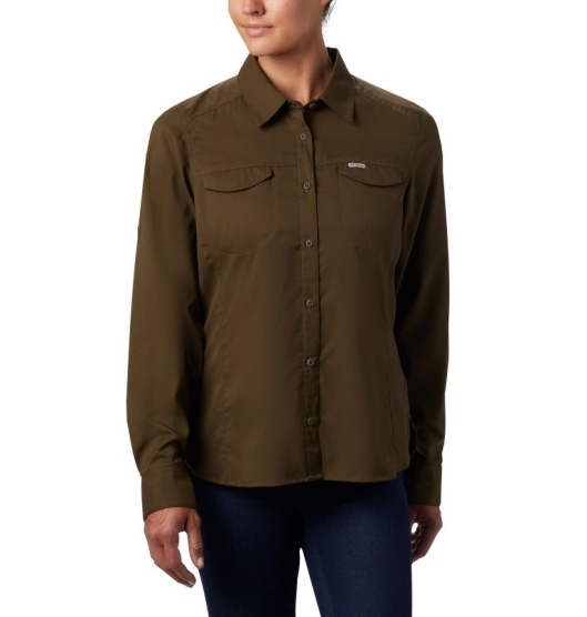 Columbia Silver Ridge Women's Shirts Olive Green | 406-KIMAHZ