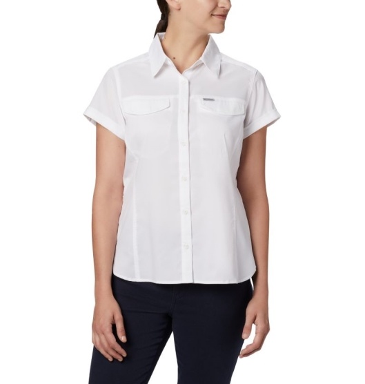 Columbia Silver Ridge Women's Shirts White | 647-VOGMDJ