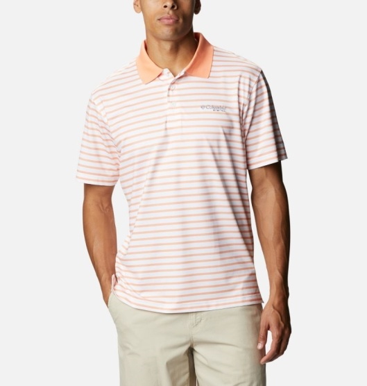 Columbia Skiff Cast Men's Polo Yellow White | 276-ERGAZD