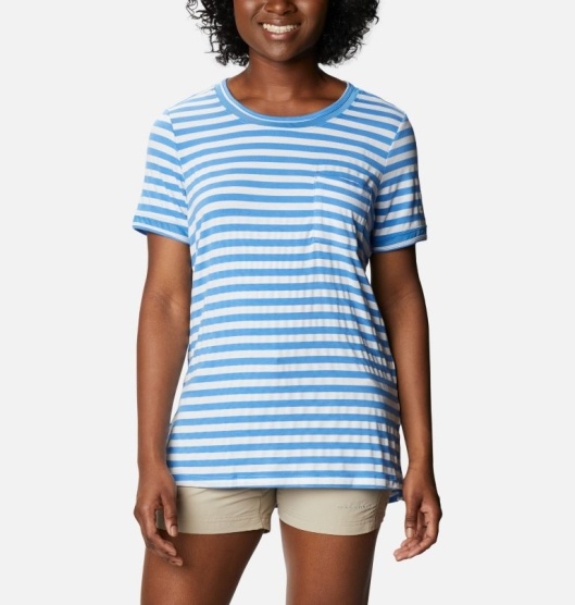 Columbia Slack Water Women's T-Shirt Blue | 017-WGBVSH