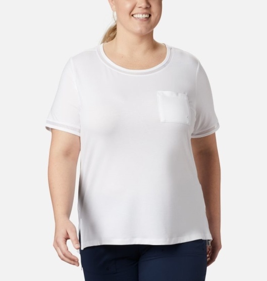 Columbia Slack Water Women's T-Shirt White | 125-YODCTN