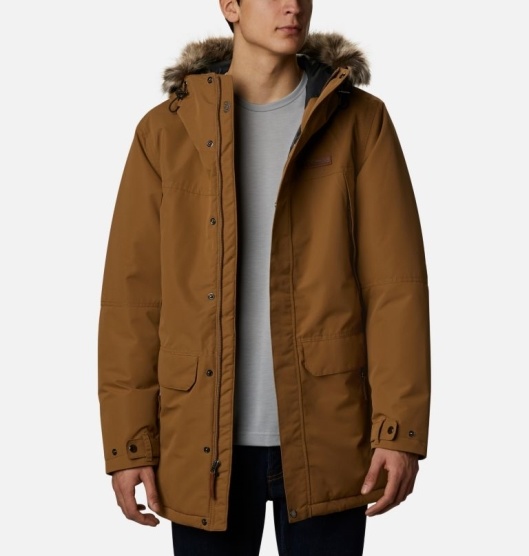 Columbia South Canyon Men's Parkas Brown | 154-KBGWXZ