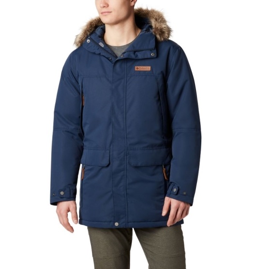 Columbia South Canyon Men's Parkas Navy | 104-BSEMTA