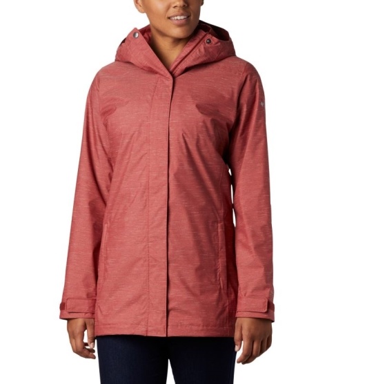 Columbia Splash A Lot Women's Rain Jacket Red | 091-MYLQDJ