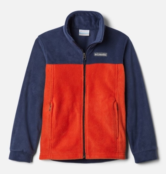 Columbia Steens Mountain II Kids' Fleece Jacket Red Navy | 293-AQGJZU