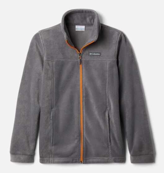 Columbia Steens Mountain II Kids' Fleece Jacket Grey Orange | 513-WHKIMZ