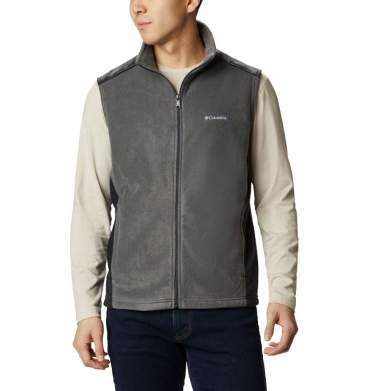 Columbia Steens Mountain Men's Vest Grey Black | 736-RAVPDI