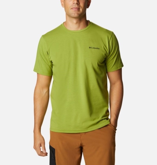 Columbia Sun Trek Men's T-Shirt Green | 659-DHAWQM