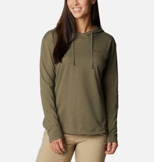 Columbia Sun Trek Women's Hoodies Green | 247-PNTYVZ