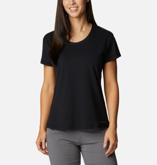 Columbia Sun Trek Women's T-Shirt Black | 384-TWVPYQ