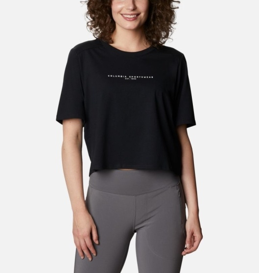 Columbia Sun Trek Women's T-Shirt Black | 985-TCOMHS