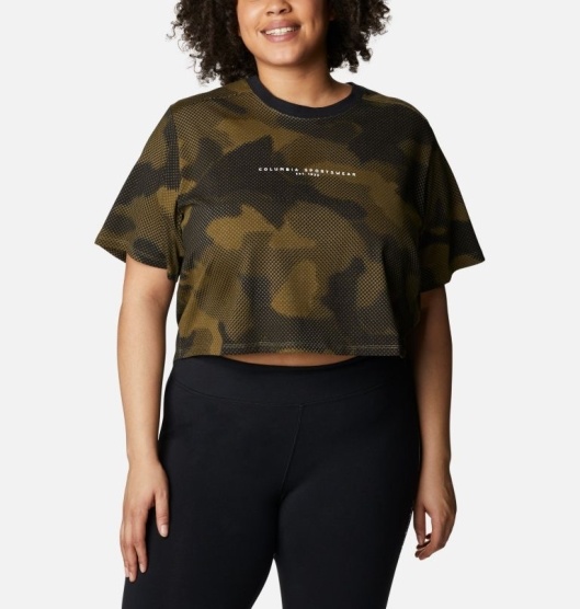 Columbia Sun Trek Women's T-Shirt Green | 132-IJBCQE